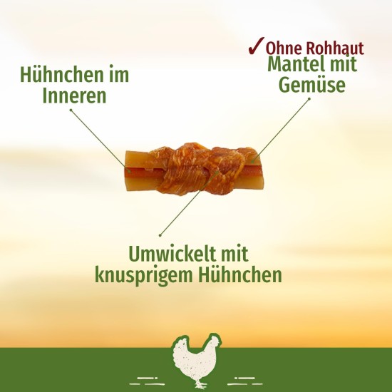 SmartBones Chicken Wrapped Sticks Medium - Hundesnack mit Huhn für mittelgroße Hunde, Kaustangen mit weicher Textur, ohne Rohhaut, 5 Stück SmartBones Chicken Wrapped Sticks Medium - Hundesnack mit Huhn für mittelgroße Hunde, Kaustangen mit weicher Textur, ohne Rohhaut, 5 Stück