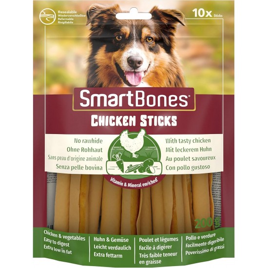 SmartBones Chicken Wrapped Sticks Mini - Hundesnack mit Huhn für kleine Hunde, Kaustangen mit weicher Textur, ohne Rohhaut, 9 Stück SmartBones Chicken Wrapped Sticks Mini - Hundesnack mit Huhn für kleine Hunde, Kaustangen mit weicher Textur, ohne Rohhaut, 9 Stück