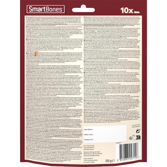SmartBones Chicken Wrapped Sticks Mini - Hundesnack mit Huhn für kleine Hunde, Kaustangen mit weicher Textur, ohne Rohhaut, 9 Stück SmartBones Chicken Wrapped Sticks Mini - Hundesnack mit Huhn für kleine Hunde, Kaustangen mit weicher Textur, ohne Rohhaut, 9 Stück