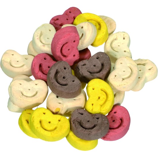 Smiley Cookies Leckerli für Hunde – Kekse Belohnung ideal zum Training – niedriger Fettgehalt – Snack Training – geeignet für alle Rassen und Größen – Eimer mit 1,3 kg Smiley Cookies Leckerli für Hunde – Kekse Belohnung ideal zum Training – niedriger Fettgehalt – Snack Training – geeignet für alle Rassen und Größen – Eimer mit 1,3 kg