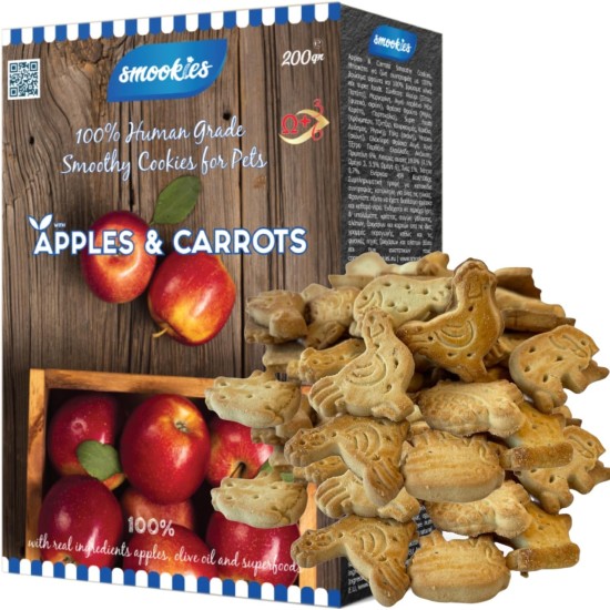 Smookies Apples & Carrots, 200 Gram Snacks für Hunde, 1 Stück (1er Pack) Smookies Apples & Carrots, 200 Gram Snacks für Hunde, 1 Stück (1er Pack)