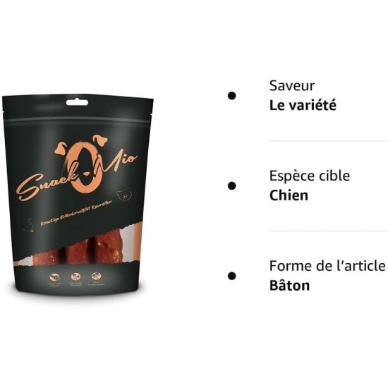 SnackOMio – Premium Hundesnack – Knusprige Kaustange an Hühnerbrustfilet, getreidefrei, 1er Pack (1 x 200g) SnackOMio – Premium Hundesnack – Knusprige Kaustange an Hühnerbrustfilet, getreidefrei, 1er Pack (1 x 200g)