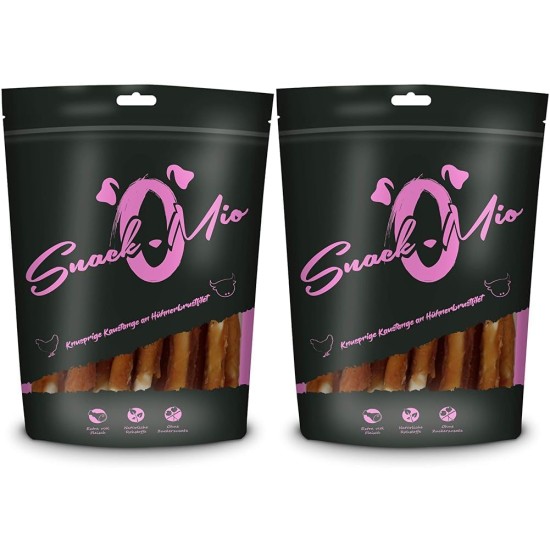 SnackOMio – Premium Hundesnack – Knusprige Kaustange an Hühnerbrustfilet, getreidefrei, 1er Pack (1 x 200g) SnackOMio – Premium Hundesnack – Knusprige Kaustange an Hühnerbrustfilet, getreidefrei, 1er Pack (1 x 200g)