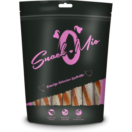 SnackOMio – Premium Hundesnack – Knusprige Kaustange an Hühnerbrustfilet, getreidefrei, 1er Pack (1 x 200g) SnackOMio – Premium Hundesnack – Knusprige Kaustange an Hühnerbrustfilet, getreidefrei, 1er Pack (1 x 200g)