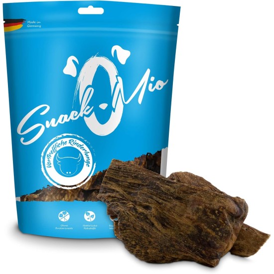 SnackOMio – Premium Hundesnack – vortreffliche Rinderlunge, getreidefrei, 1er Pack (1 x 500g) SnackOMio – Premium Hundesnack – vortreffliche Rinderlunge, getreidefrei, 1er Pack (1 x 500g)