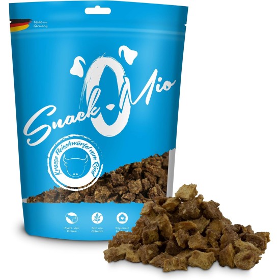 SnackOMio – Premium Hundesnack – vortreffliche Rinderlunge, getreidefrei, 1er Pack (1 x 500g) SnackOMio – Premium Hundesnack – vortreffliche Rinderlunge, getreidefrei, 1er Pack (1 x 500g)