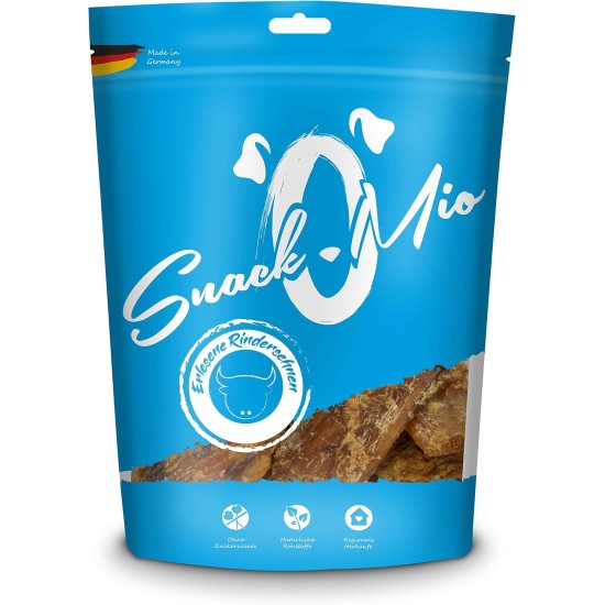 SnackOMio – Premium Hundesnack – vortreffliche Rinderlunge, getreidefrei, 1er Pack (1 x 500g) SnackOMio – Premium Hundesnack – vortreffliche Rinderlunge, getreidefrei, 1er Pack (1 x 500g)