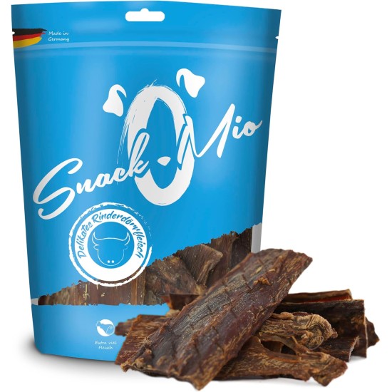 SnackOMio – Premium Hundesnack – vortreffliche Rinderlunge, getreidefrei, 1er Pack (1 x 500g) SnackOMio – Premium Hundesnack – vortreffliche Rinderlunge, getreidefrei, 1er Pack (1 x 500g)