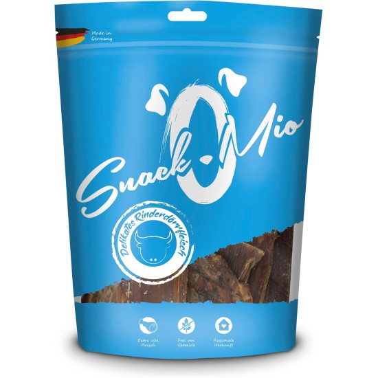 SnackOMio – Premium Hundesnack – vortreffliche Rinderlunge, getreidefrei, 1er Pack (1 x 500g) SnackOMio – Premium Hundesnack – vortreffliche Rinderlunge, getreidefrei, 1er Pack (1 x 500g)