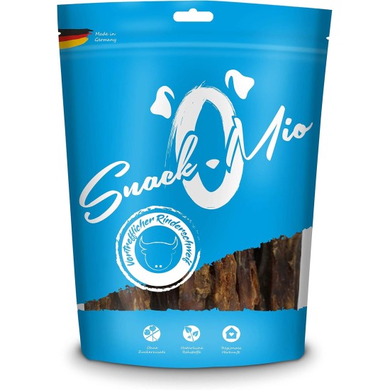 SnackOMio – Premium Hundesnack – vortreffliche Rinderlunge, getreidefrei, 1er Pack (1 x 500g) SnackOMio – Premium Hundesnack – vortreffliche Rinderlunge, getreidefrei, 1er Pack (1 x 500g)
