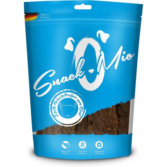 SnackOMio – Premium Hundesnack – vortreffliche Rinderlunge, getreidefrei, 1er Pack (1 x 500g) SnackOMio – Premium Hundesnack – vortreffliche Rinderlunge, getreidefrei, 1er Pack (1 x 500g)