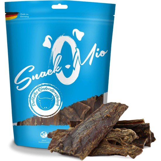 SnackOMio – Premium Hundesnack – vortreffliche Rinderlunge, getreidefrei, 1er Pack (1 x 500g) SnackOMio – Premium Hundesnack – vortreffliche Rinderlunge, getreidefrei, 1er Pack (1 x 500g)