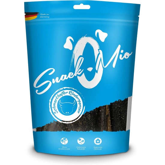 SnackOMio – Premium Hundesnack – vortreffliche Rinderlunge, getreidefrei, 1er Pack (1 x 500g) SnackOMio – Premium Hundesnack – vortreffliche Rinderlunge, getreidefrei, 1er Pack (1 x 500g)
