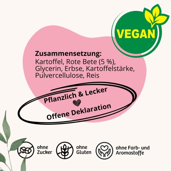 Softer Hundeleckerli mit Roter Bete 60g, Hundesnack, Dog Treats, Hypoallergen, Vegan, Ohne Zucker, mit Hochwertigen Rohstoffen Softer Hundeleckerli mit Roter Bete 60g, Hundesnack, Dog Treats, Hypoallergen, Vegan, Ohne Zucker, mit Hochwertigen Rohstoffen