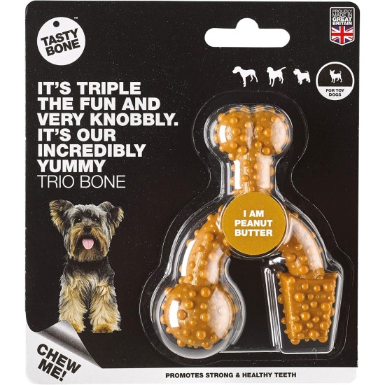 Tasty Trio Bone Mantequilla de Cacahuete Toy Tasty Trio Bone Mantequilla de Cacahuete Toy