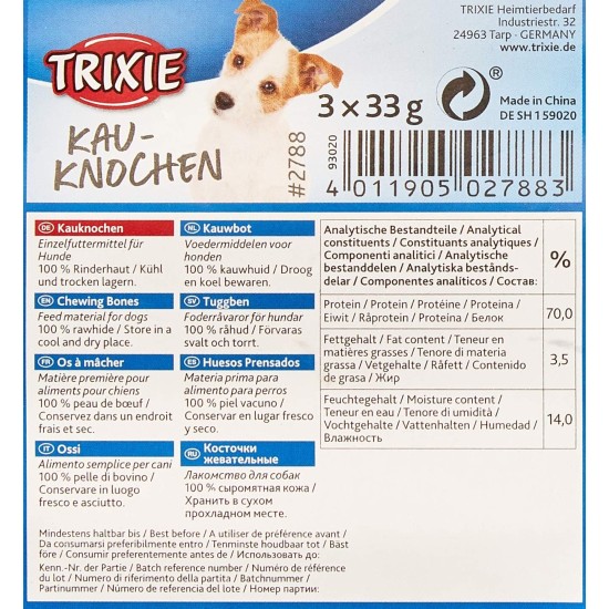 Trixie 2787 Chew Bone Pressed 8 cm 5 × 15 g Trixie 2787 Chew Bone Pressed 8 cm 5 × 15 g