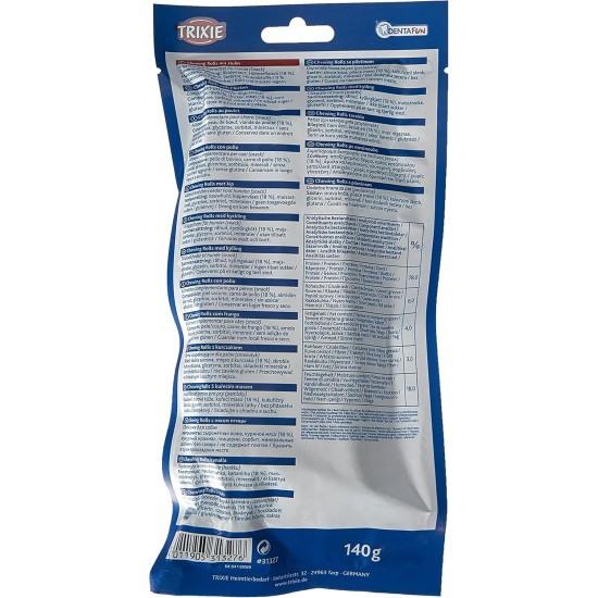 Trixie Denta Fun Chicken Chewing Rolls, 31378 , 12 cm, 30 Pieces, 240 g Trixie Denta Fun Chicken Chewing Rolls, 31378 , 12 cm, 30 Pieces, 240 g
