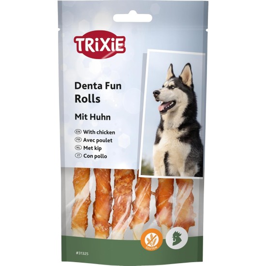 Trixie Denta Fun Chicken Chewing Rolls, 31378 , 12 cm, 30 Pieces, 240 g Trixie Denta Fun Chicken Chewing Rolls, 31378 , 12 cm, 30 Pieces, 240 g