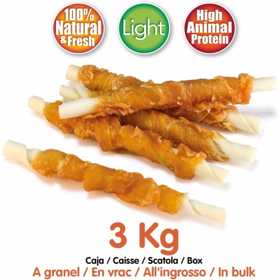 Twist Rolled Chicken 13cm (Bulk - 3kg) - Natural Snacks for Dogs Twist Rolled Chicken 13cm (Bulk - 3kg) - Natural Snacks for Dogs