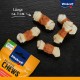 Vitakraft Chews Dog Snack, Chew Knot for Reward, Made of Dried Cow Skin, Wrapped with Chicken Meat, Low Fat, No Added Sugar and Grains (10 x 70 g) Vitakraft Chews Dog Snack, Chew Knot for Reward, Made of Dried Cow Skin, Wrapped with Chicken Meat, Low Fat, No Added Sugar and Grains (10 x 70 g)