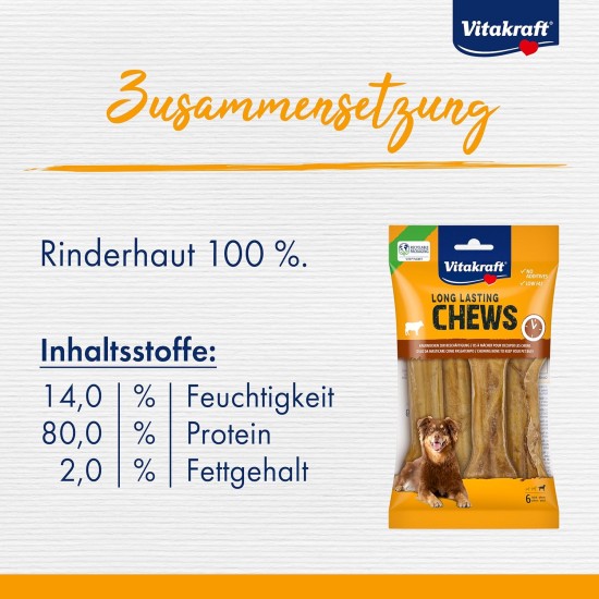 Vitakraft Long Lasting Chews Dog Chew Bone, Chew Knot Made of Cowhide for Intensive Activity (5 x 360 g) Vitakraft Long Lasting Chews Dog Chew Bone, Chew Knot Made of Cowhide for Intensive Activity (5 x 360 g)