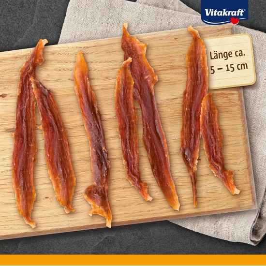 Vitakraft Pure Duck XXL Filet, Hundeleckerli, Entenbrustfiletstreifen, Hunde Trainingsleckerli, ohne Zusatz von Zucker (6x 250g) Vitakraft Pure Duck XXL Filet, Hundeleckerli, Entenbrustfiletstreifen, Hunde Trainingsleckerli, ohne Zusatz von Zucker (6x 250g)