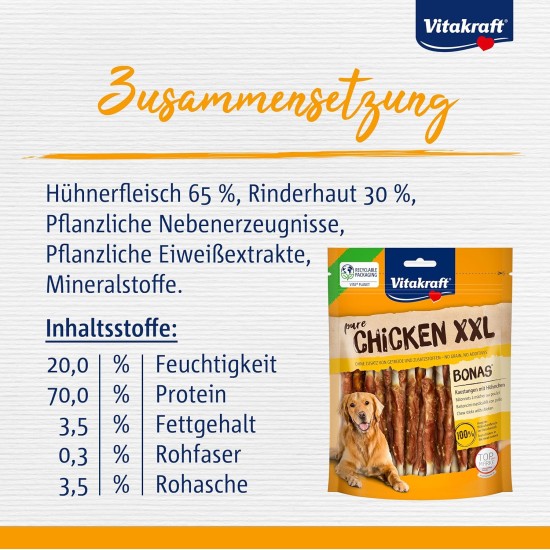 Vitakraft Pure Duck XXL Filet, Hundeleckerli, Entenbrustfiletstreifen, Hunde Trainingsleckerli, ohne Zusatz von Zucker (6x 250g) Vitakraft Pure Duck XXL Filet, Hundeleckerli, Entenbrustfiletstreifen, Hunde Trainingsleckerli, ohne Zusatz von Zucker (6x 250g)