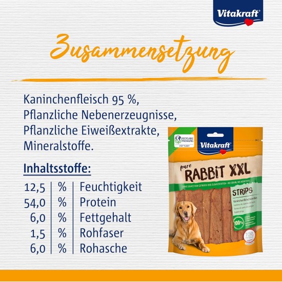 Vitakraft Pure Duck XXL Filet, Hundeleckerli, Entenbrustfiletstreifen, Hunde Trainingsleckerli, ohne Zusatz von Zucker (6x 250g) Vitakraft Pure Duck XXL Filet, Hundeleckerli, Entenbrustfiletstreifen, Hunde Trainingsleckerli, ohne Zusatz von Zucker (6x 250g)