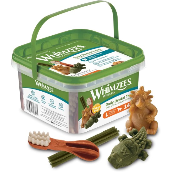 WHIMZEES By Wellness Gemischte Vielfaltsbox, Kaustangen für mittelgroße Hunde zur Zahnpflege, Größe M, 28 Stück, ohne Zuckerzusatz, getreidefrei, natürlich, fettarm WHIMZEES By Wellness Gemischte Vielfaltsbox, Kaustangen für mittelgroße Hunde zur Zahnpflege, Größe M, 28 Stück, ohne Zuckerzusatz, getreidefrei, natürlich, fettarm