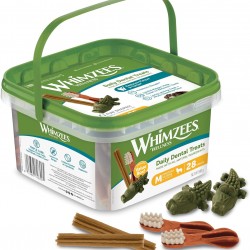 WHIMZEES By Wellness Mixed Variety Box Chew Sticks for Medium Dogs for Dental Care, Medium, Pack of 28, No Added Sugar, Grain-Free, Natural, Low Fat WHIMZEES By Wellness Mixed Variety Box Chew Sticks for Medium Dogs for Dental Care, Medium, Pack of 28, No Added Sugar, Grain-Free, Natural, Low Fat