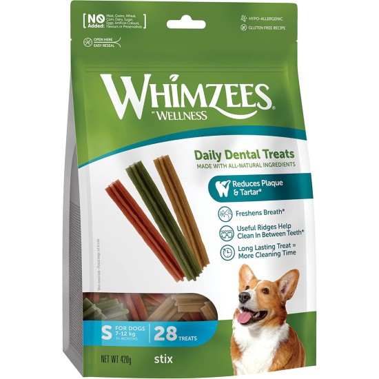 WHIMZEES by Wellness Medium 14 Pack Softer Chew Sticks for Medium Dogs for Dental Care, Gentle Care, Suitable for Aging Dogs, No Added Sugar, Grain Free WHIMZEES by Wellness Medium 14 Pack Softer Chew Sticks for Medium Dogs for Dental Care, Gentle Care, Suitable for Aging Dogs, No Added Sugar, Grain Free