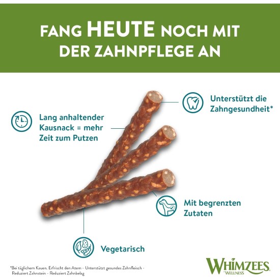 WHIMZEES by Wellness Medium 14 Pack Softer Chew Sticks for Medium Dogs for Dental Care, Gentle Care, Suitable for Aging Dogs, No Added Sugar, Grain Free WHIMZEES by Wellness Medium 14 Pack Softer Chew Sticks for Medium Dogs for Dental Care, Gentle Care, Suitable for Aging Dogs, No Added Sugar, Grain Free