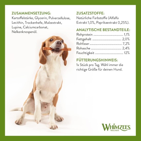 WHIMZEES by Wellness Medium 14 Pack Softer Chew Sticks for Medium Dogs for Dental Care, Gentle Care, Suitable for Aging Dogs, No Added Sugar, Grain Free WHIMZEES by Wellness Medium 14 Pack Softer Chew Sticks for Medium Dogs for Dental Care, Gentle Care, Suitable for Aging Dogs, No Added Sugar, Grain Free