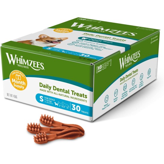 Whimzees Natural Cereal-Free Dental Treats for Dogs, Various Types and Sizes Whimzees Natural Cereal-Free Dental Treats for Dogs, Various Types and Sizes