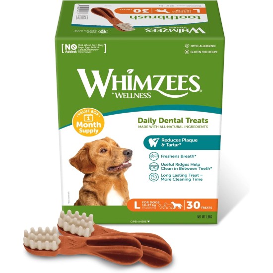 Whimzees Natural Cereal-Free Dental Treats for Dogs, Various Types and Sizes Whimzees Natural Cereal-Free Dental Treats for Dogs, Various Types and Sizes