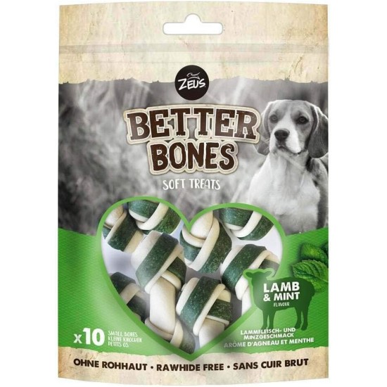 Zeus BetterBones Chew Bones for Dogs with Lamb and Mint Flavour, 7.5 cm, Pack of 10 Zeus BetterBones Chew Bones for Dogs with Lamb and Mint Flavour, 7.5 cm, Pack of 10