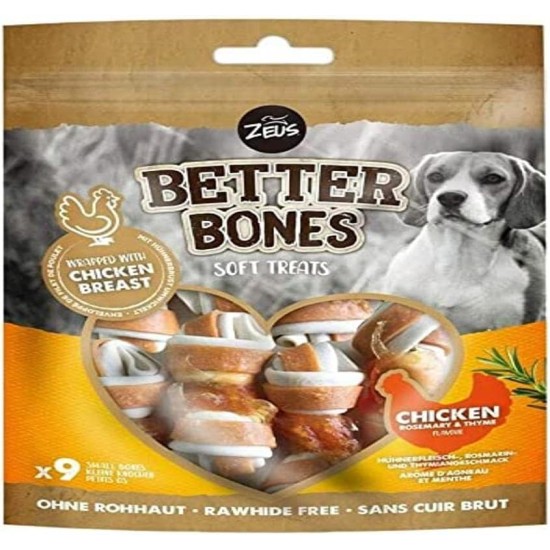 Zeus BetterBones Dog Chew Bone Wrapped with Chicken Meat, Rosemary and Thyme Flavour, 7.5 cm Zeus BetterBones Dog Chew Bone Wrapped with Chicken Meat, Rosemary and Thyme Flavour, 7.5 cm