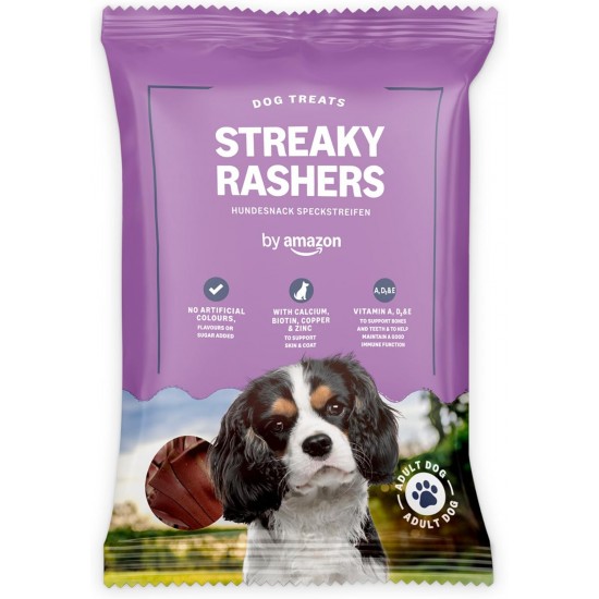 by Amazon - Streaky Rashers Dog Snack, 85 g by Amazon - Streaky Rashers Dog Snack, 85 g