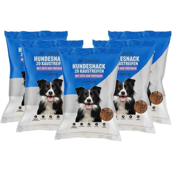 by Amazon 20 Streifen zum Kauen fur Hund, Rind und Kalb, 200g (1er-Pack) by Amazon 20 Streifen zum Kauen fur Hund, Rind und Kalb, 200g (1er-Pack)