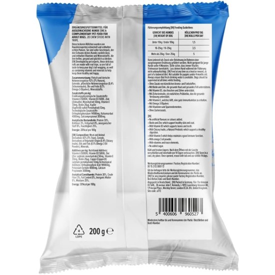 by Amazon 20 Streifen zum Kauen fur Hund, Rind und Kalb, 200g (1er-Pack) by Amazon 20 Streifen zum Kauen fur Hund, Rind und Kalb, 200g (1er-Pack)
