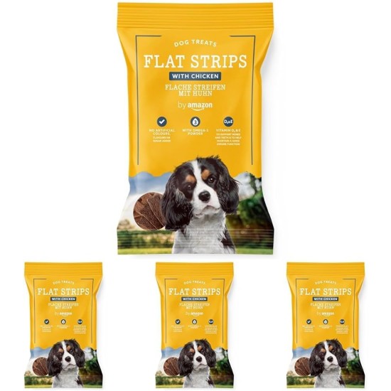 by Amazon Dog Treats Flat Strips with Chicken, 200 g by Amazon Dog Treats Flat Strips with Chicken, 200 g