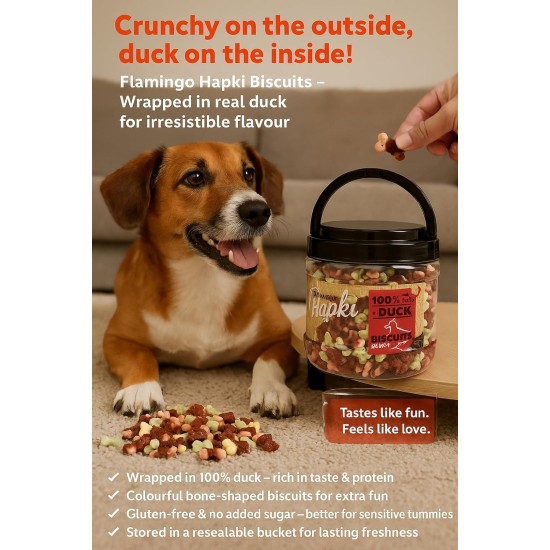 leckerli Dog - Dog Snack - with Chicken Cubes - 750 g - Sugar-Free, Protein Rich, Low Fat - Flamingo Hapki Dog Treats leckerli Dog - Dog Snack - with Chicken Cubes - 750 g - Sugar-Free, Protein Rich, Low Fat - Flamingo Hapki Dog Treats