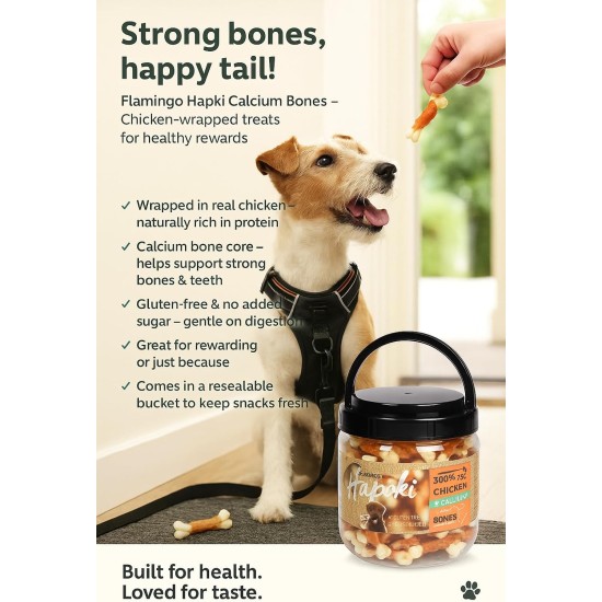 leckerli Dog - Dog Snack - with Chicken Cubes - 750 g - Sugar-Free, Protein Rich, Low Fat - Flamingo Hapki Dog Treats leckerli Dog - Dog Snack - with Chicken Cubes - 750 g - Sugar-Free, Protein Rich, Low Fat - Flamingo Hapki Dog Treats