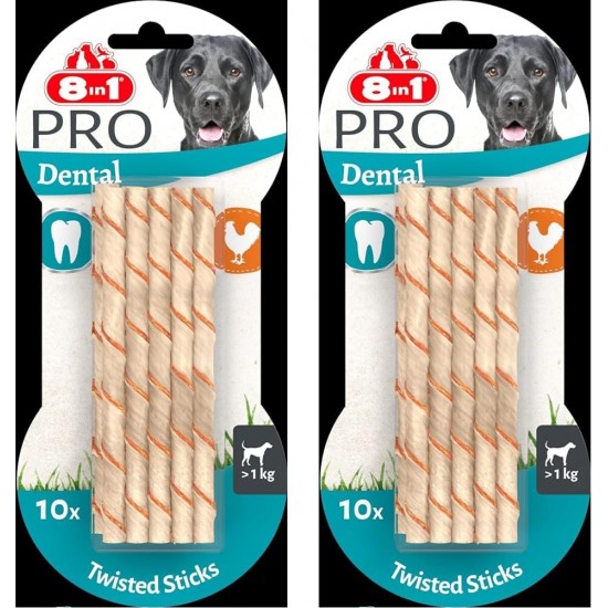 8in1 Delights Pro Dental Healthy Chew Bone Chew Sticks for Dogs for Dental Care Various Sizes: 8in1 Delights Pro Dental Healthy Chew Bone Chew Sticks for Dogs for Dental Care Various Sizes: