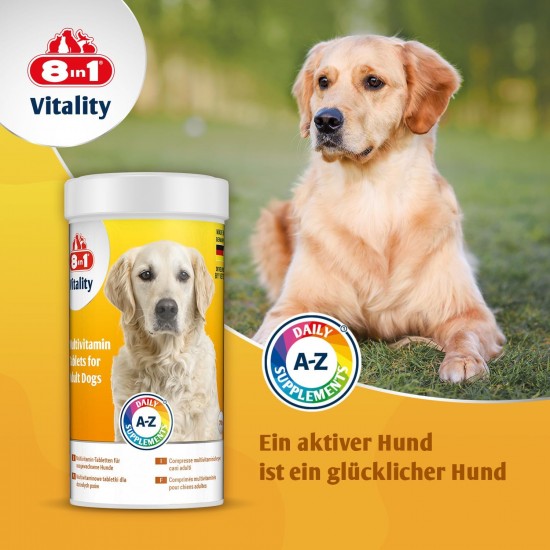 8in1 Multivitamin Tablets Adult - for Dietary Supplement in Adult Dogs, 1 Tin (70 Tablets) 8in1 Multivitamin Tablets Adult - for Dietary Supplement in Adult Dogs, 1 Tin (70 Tablets)