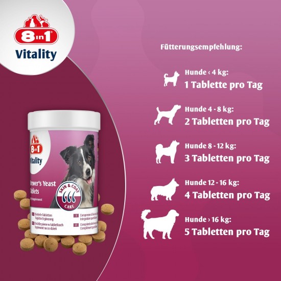 8in1 Vitality Brewer's Yeast Tablets for All Dogs 8in1 Vitality Brewer's Yeast Tablets for All Dogs
