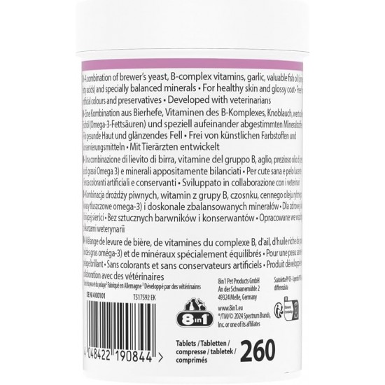 8in1 Vitality Brewer's Yeast Tablets for All Dogs 8in1 Vitality Brewer's Yeast Tablets for All Dogs