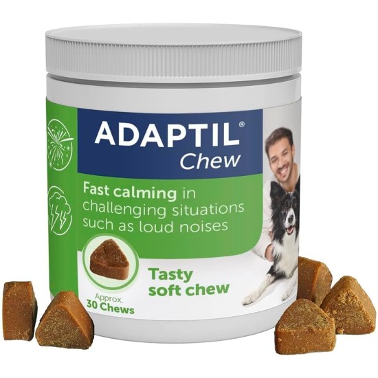 ADAPTIL Chew 30 Pack Natural Delicious Anxiety Anti-Stress Treats for Dogs