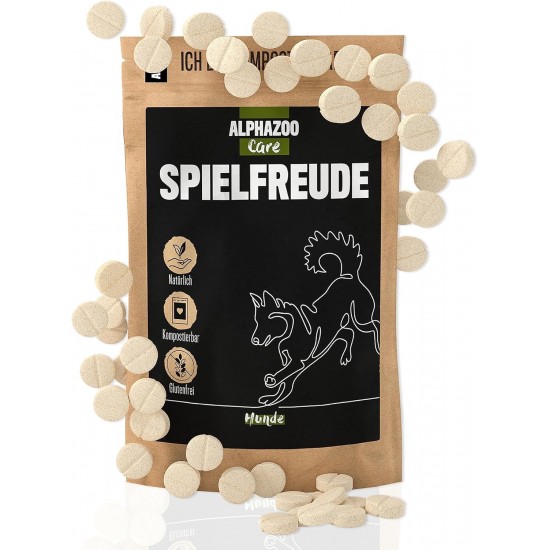 Alphazoo Peaceful Tablets | Soothing Agent for Dogs with Hemp Oil and Valerian | Against Stress and Anxiety | Natural Relaxation for Dogs with High Acceptance Alphazoo Peaceful Tablets | Soothing Agent for Dogs with Hemp Oil and Valerian | Against Stress and Anxiety | Natural Relaxation for Dogs with High Acceptance