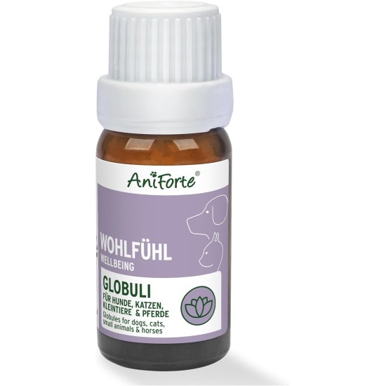 AniForte Stress & Anxiety Globuli for Dogs, Cats, Pets - Bach Flowers for Soothing, Natural Soothing for Fear, Anxiety, Travel, Car, Holiday, Dangerous Weather and Noise & Rescue